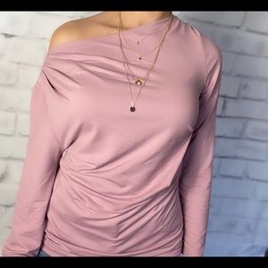 Off Shoulder Pink Top
